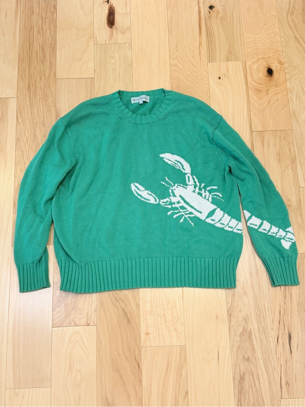 Tuckernuck Women’s Lucky Green Lobster Rockland Crew Sweater